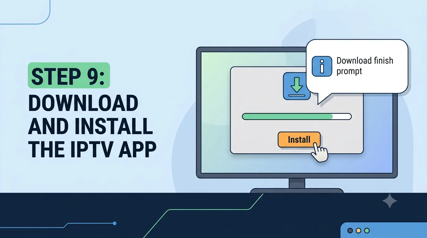 Platzhalter mit IPTV-App-Installation