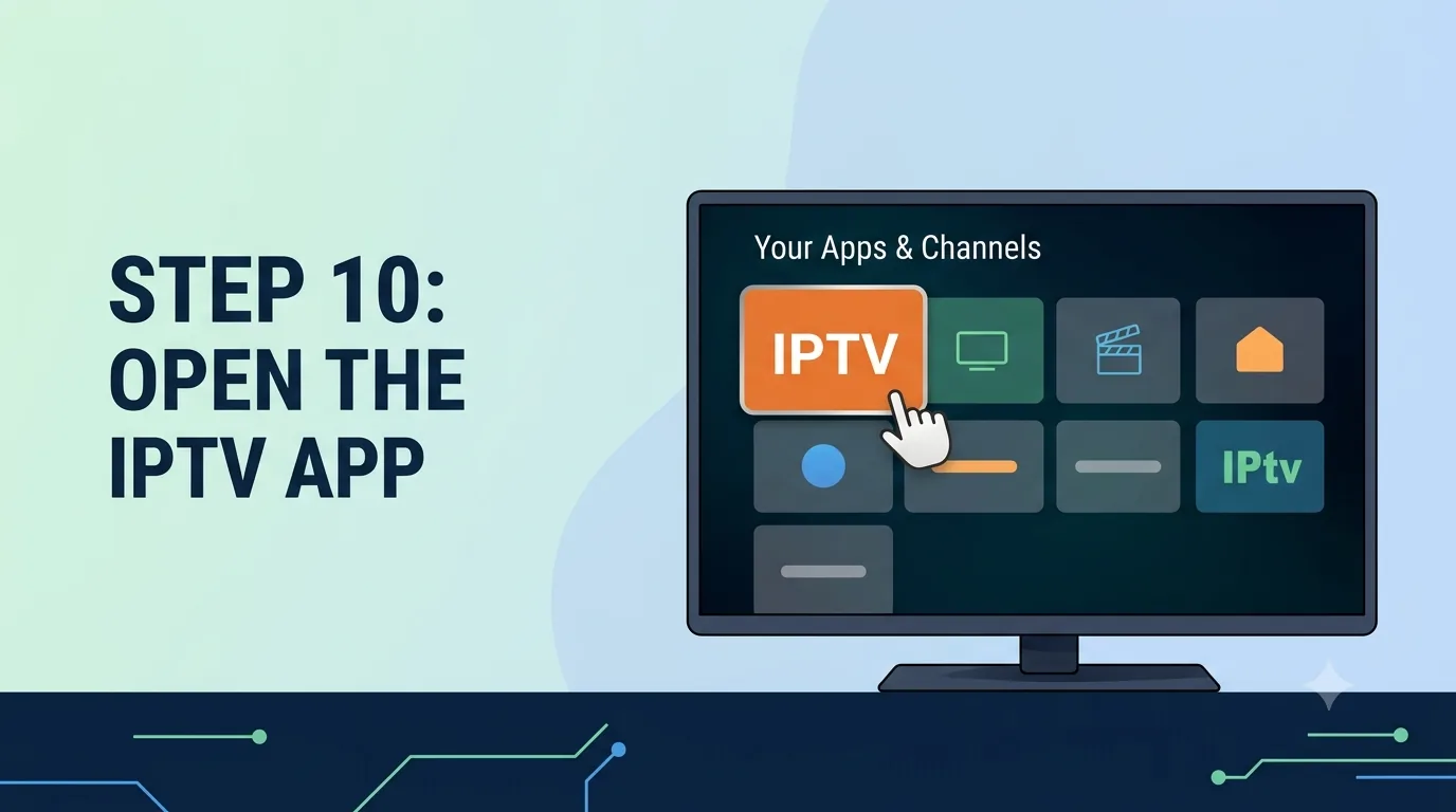 Platzhalter mit IPTV-App-Installation