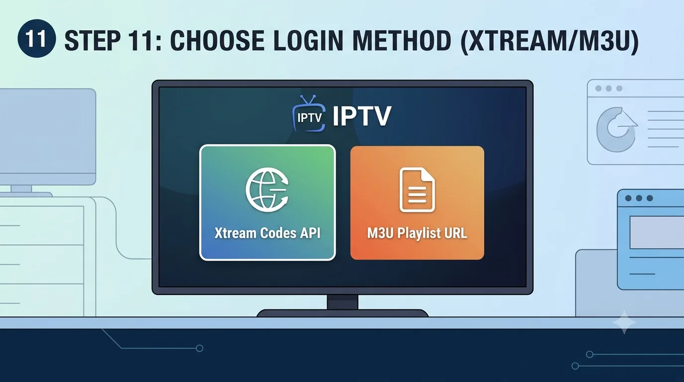 Platzhalter mit IPTV-Loginfeldern